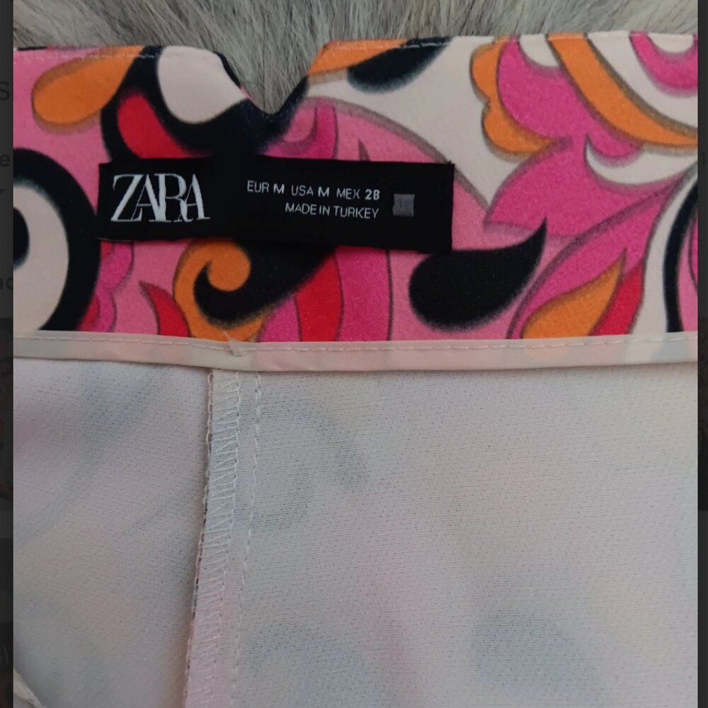 Zara Modern Paisley Print Ankle Pants - Picture 6 of 9